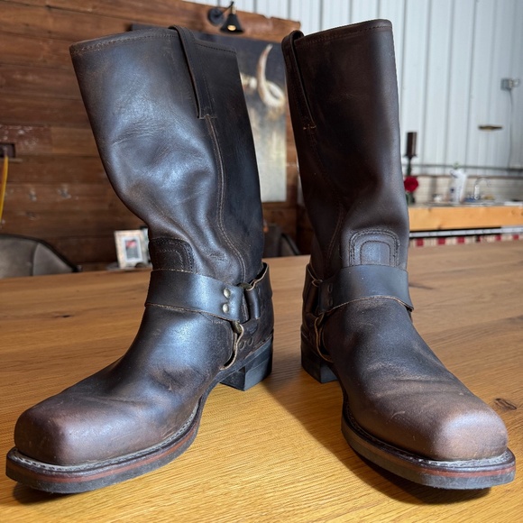 Mens Frye Harness Boot Dark Brown Size 11.5 - Picture 1 of 6
